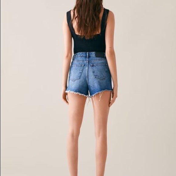 ZARA High Waisted Denim Shorts - Picture 4 of 7